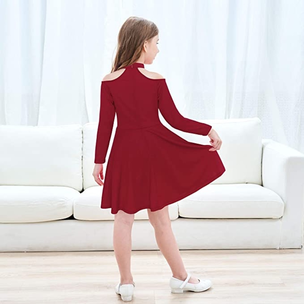 Halter Neck Dress Cold Shoulder Sleeveless